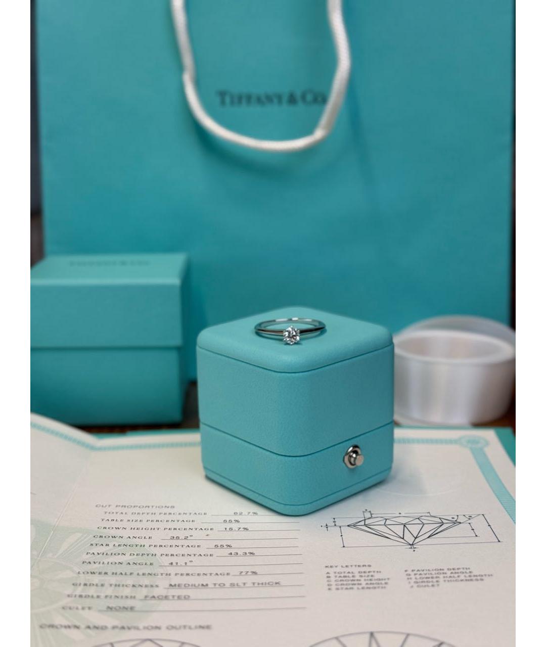 TIFFANY&CO Белое платиновое кольцо, фото 4