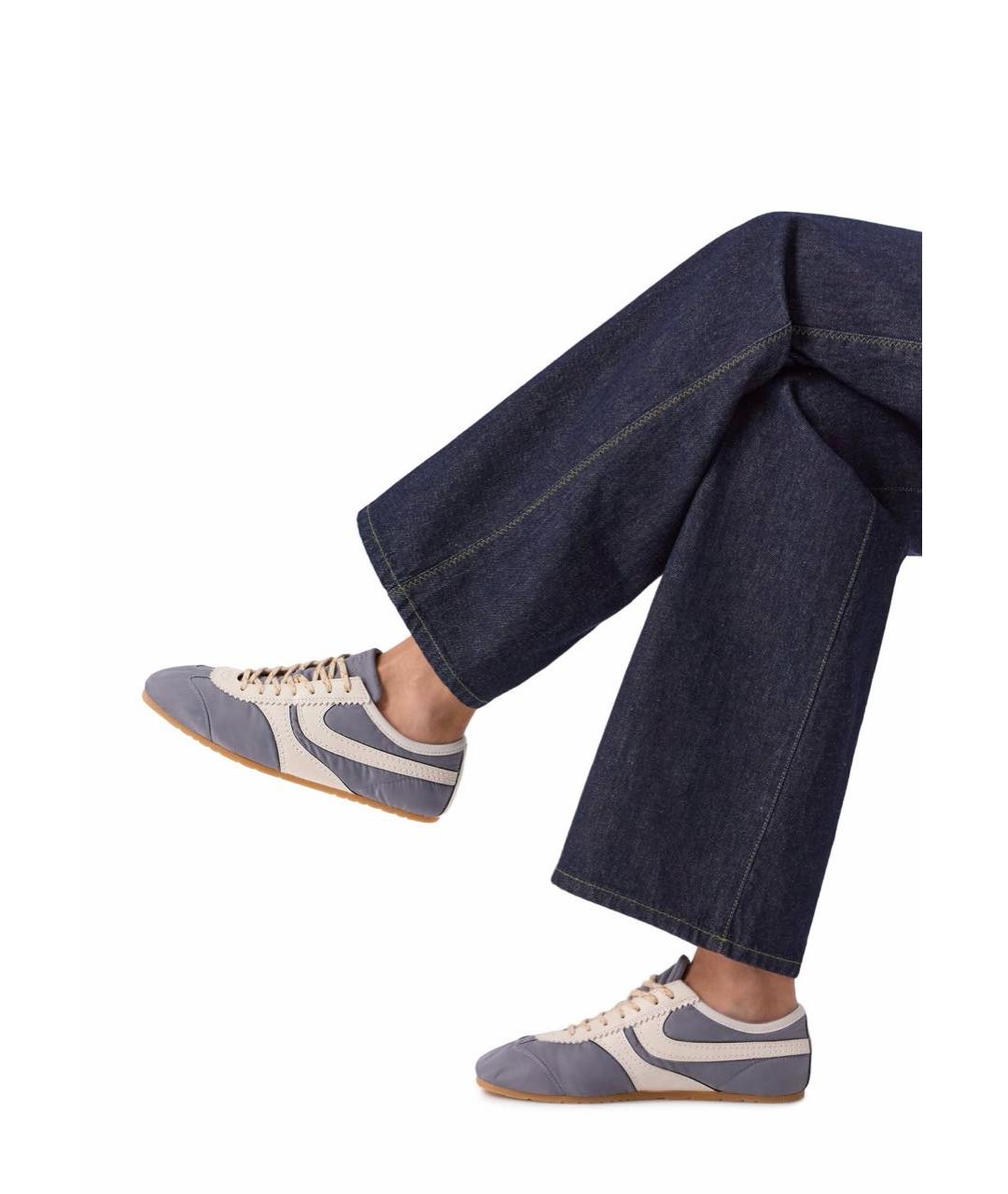 DRIES VAN NOTEN Фиолетовые кожаные кеды, фото 5