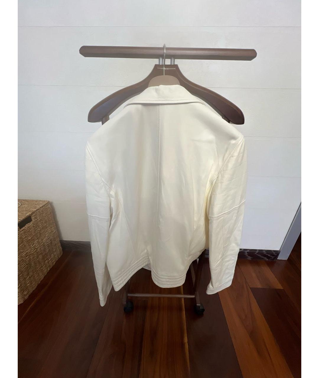 BRUNELLO CUCINELLI Белая кожаная куртка, фото 2