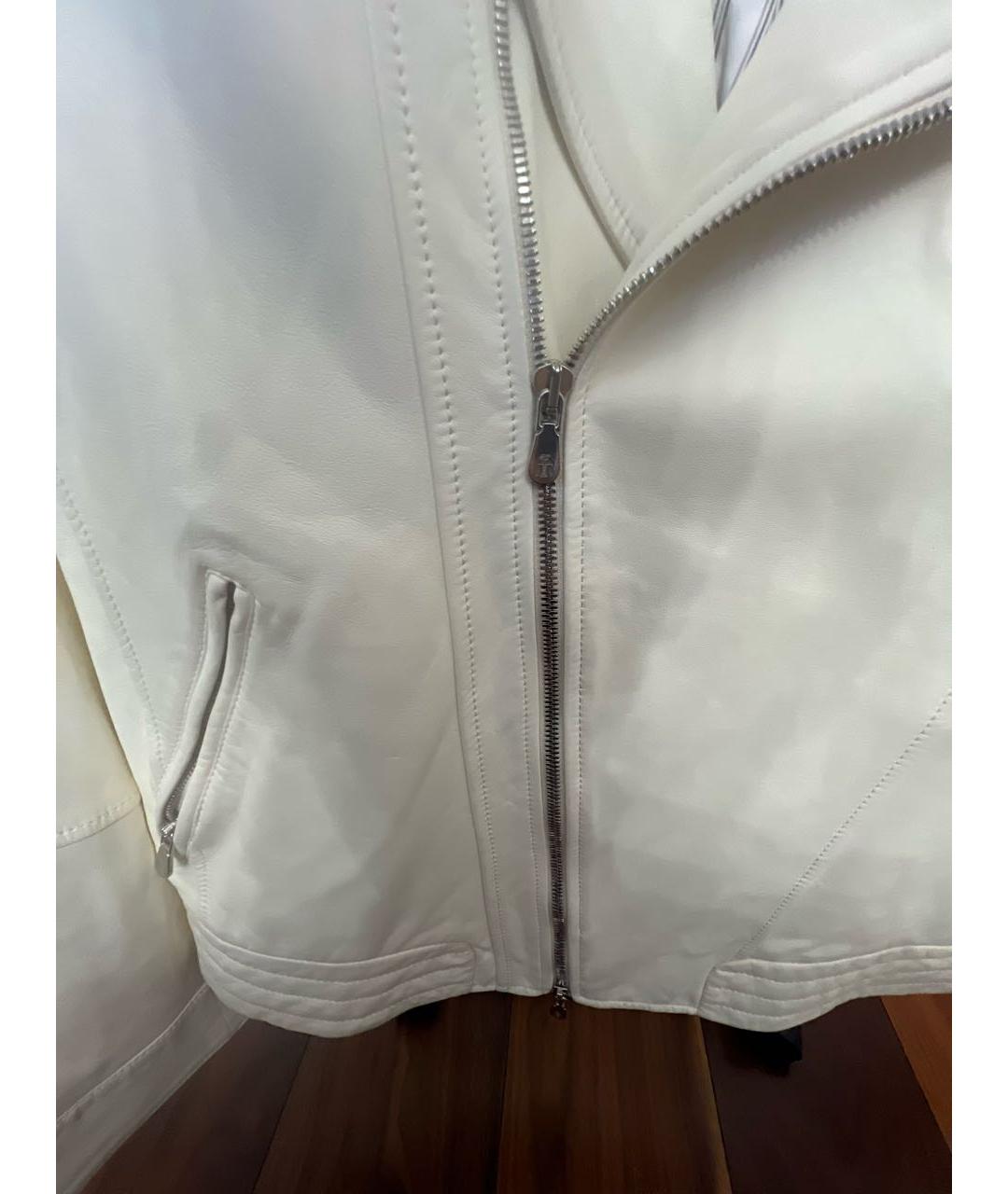 BRUNELLO CUCINELLI Белая кожаная куртка, фото 4