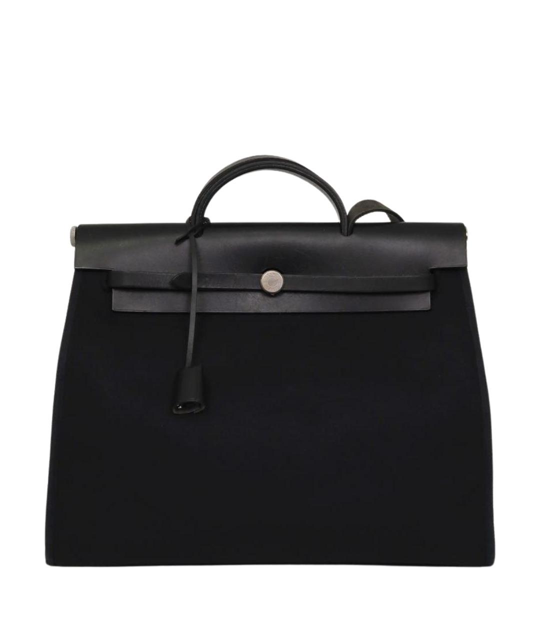 HERMES Черная кожаная сумка через плечо, фото 1