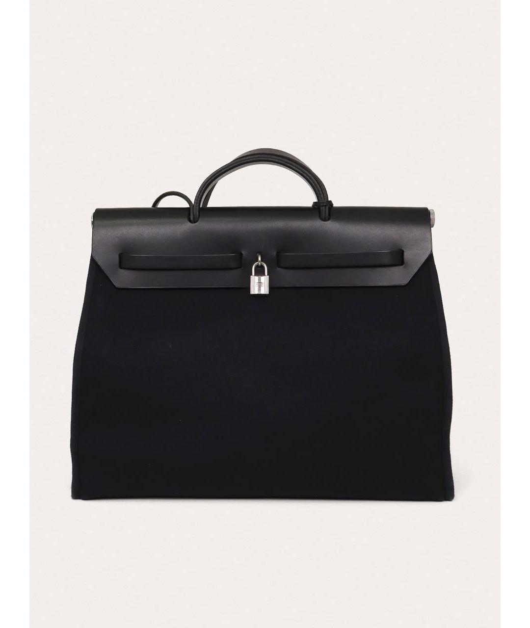 HERMES Черная кожаная сумка через плечо, фото 3