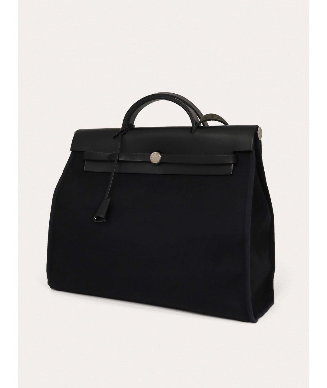 HERMES Черная кожаная сумка через плечо, фото 2