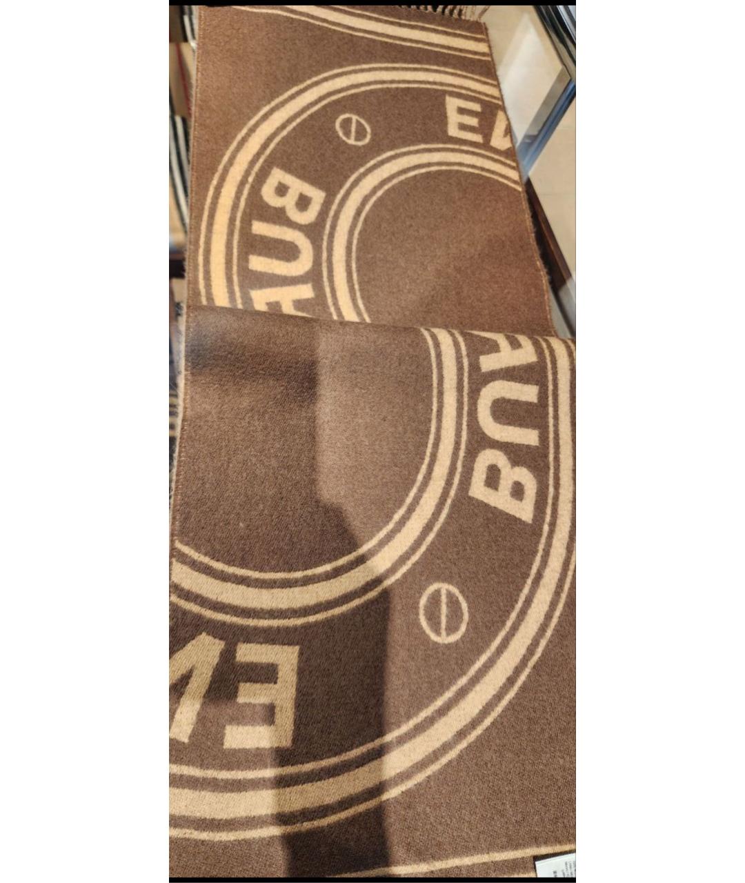 BURBERRY Бежевый шерстяной шарф, фото 8