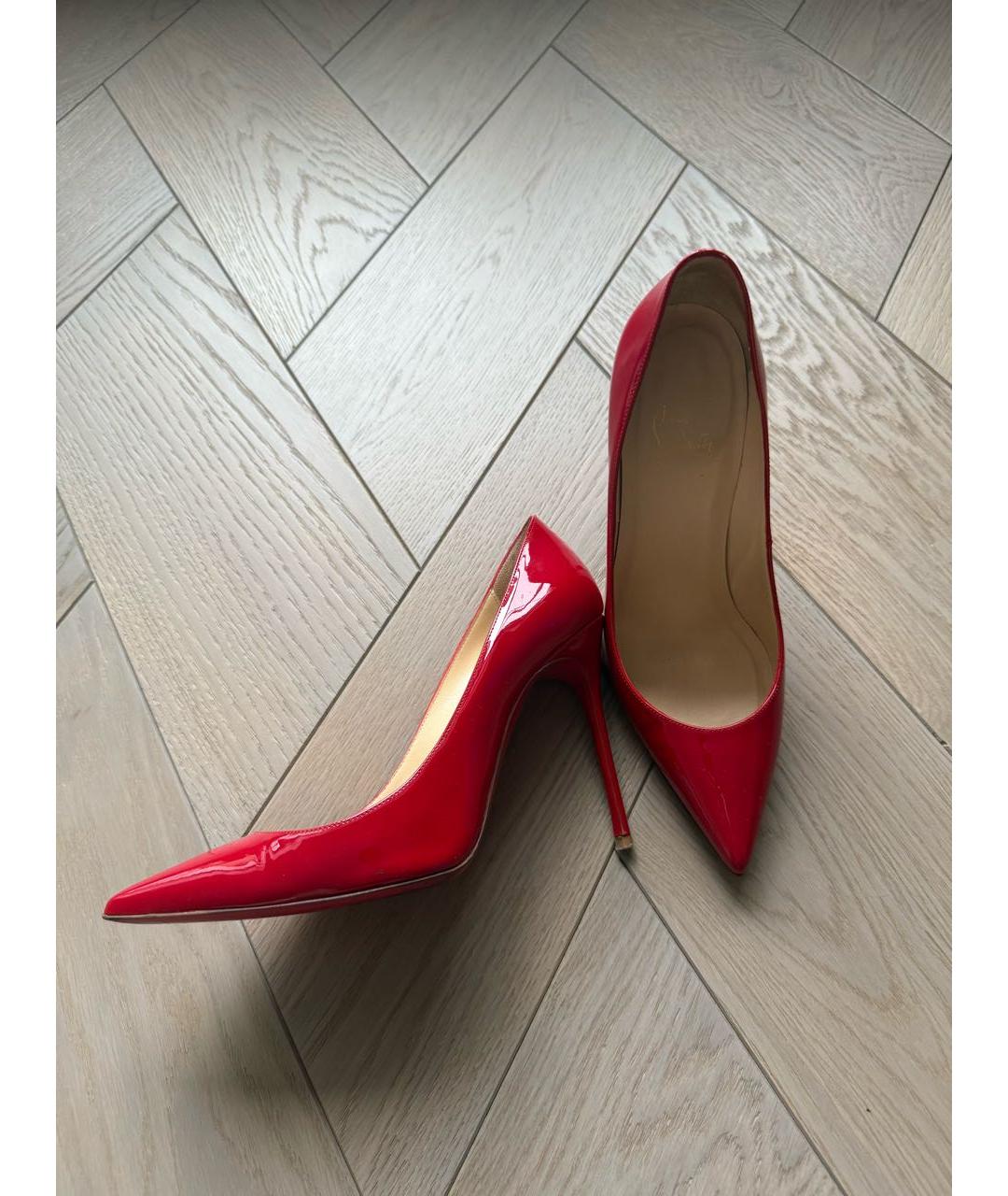CHRISTIAN LOUBOUTIN Красные туфли из лакированной кожи, фото 6