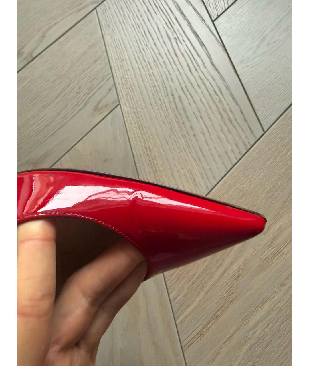 CHRISTIAN LOUBOUTIN Красные туфли из лакированной кожи, фото 2
