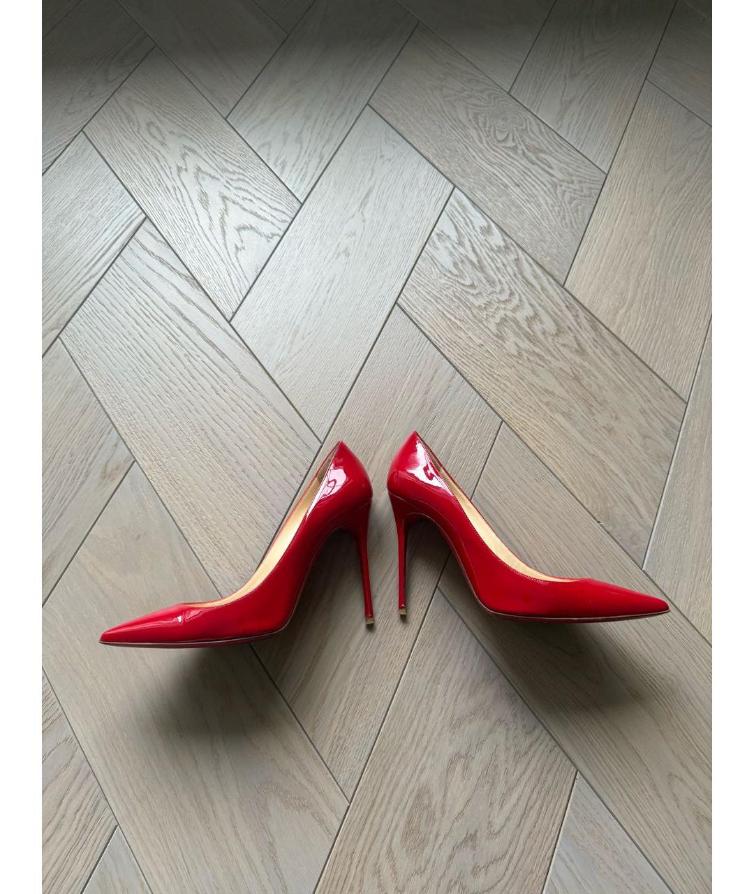 CHRISTIAN LOUBOUTIN Красные туфли из лакированной кожи, фото 7