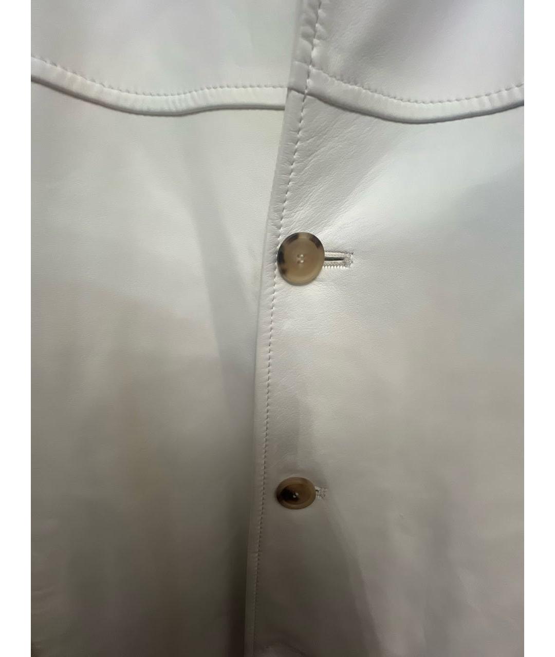 BRUNELLO CUCINELLI Белая кожаная куртка, фото 4