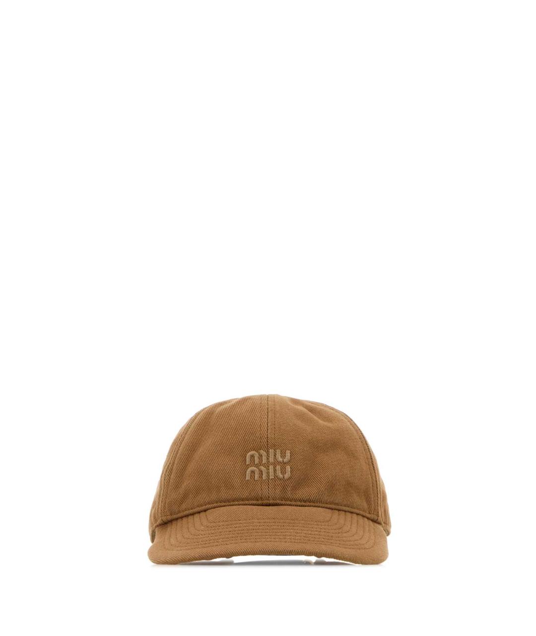 MIU MIU Бежевая хлопковая кепка, фото 1