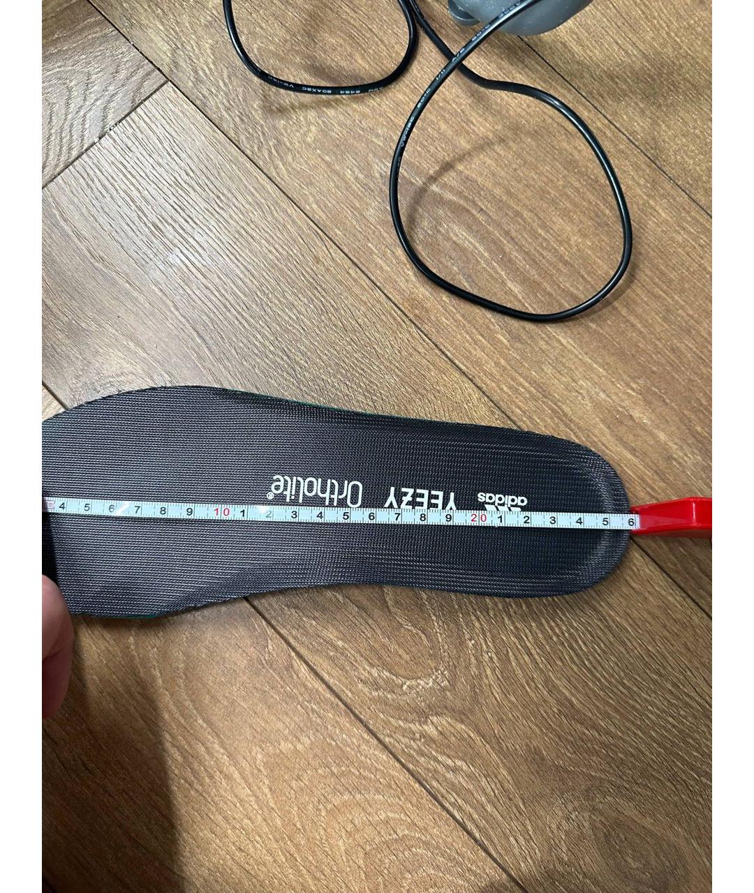 ADIDAS YEEZY Черные текстильные низкие кроссовки / кеды, фото 5