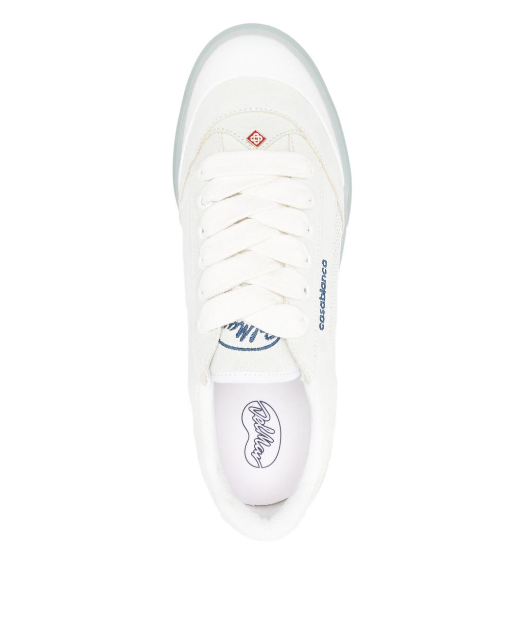 CASABLANCA Белые кожаные низкие кроссовки / кеды, фото 3