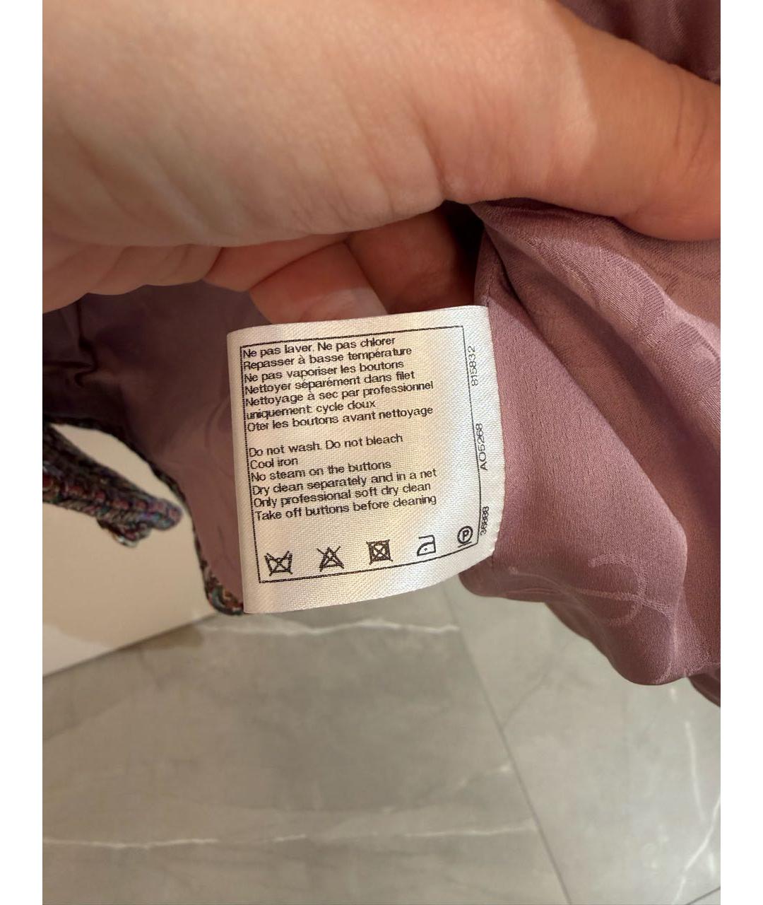 CHANEL Мульти полиэстеровый жакет/пиджак, фото 6