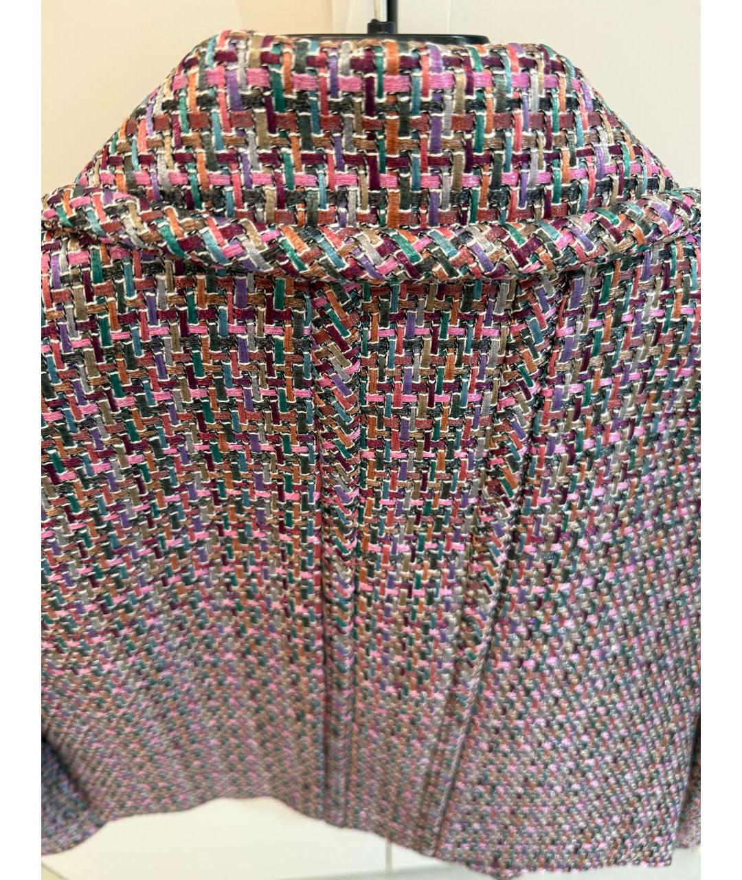 CHANEL Мульти полиэстеровый жакет/пиджак, фото 2