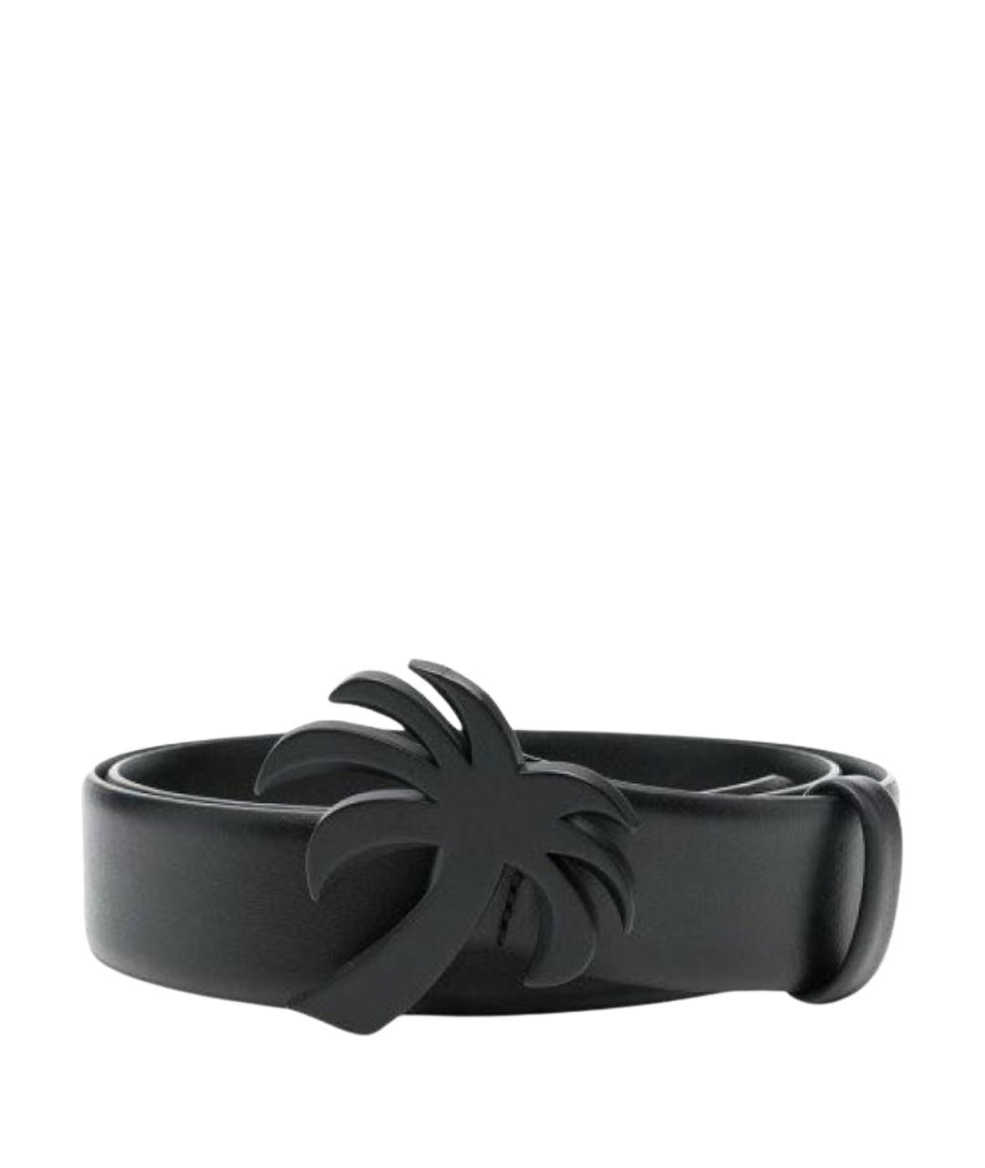 PALM ANGELS Черный кожаный ремень, фото 1