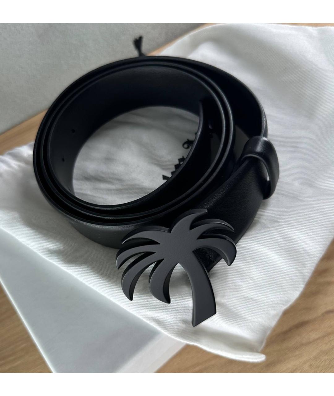 PALM ANGELS Черный кожаный ремень, фото 3