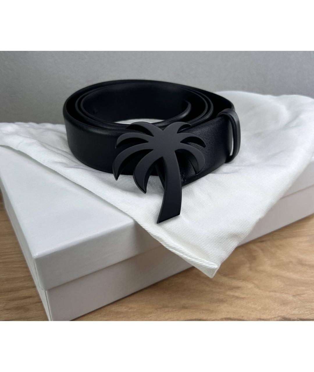 PALM ANGELS Черный кожаный ремень, фото 4