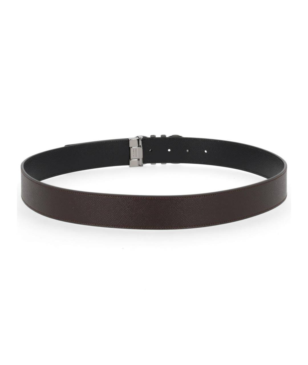 FERRAGAMO Коричневый кожаный ремень, фото 3