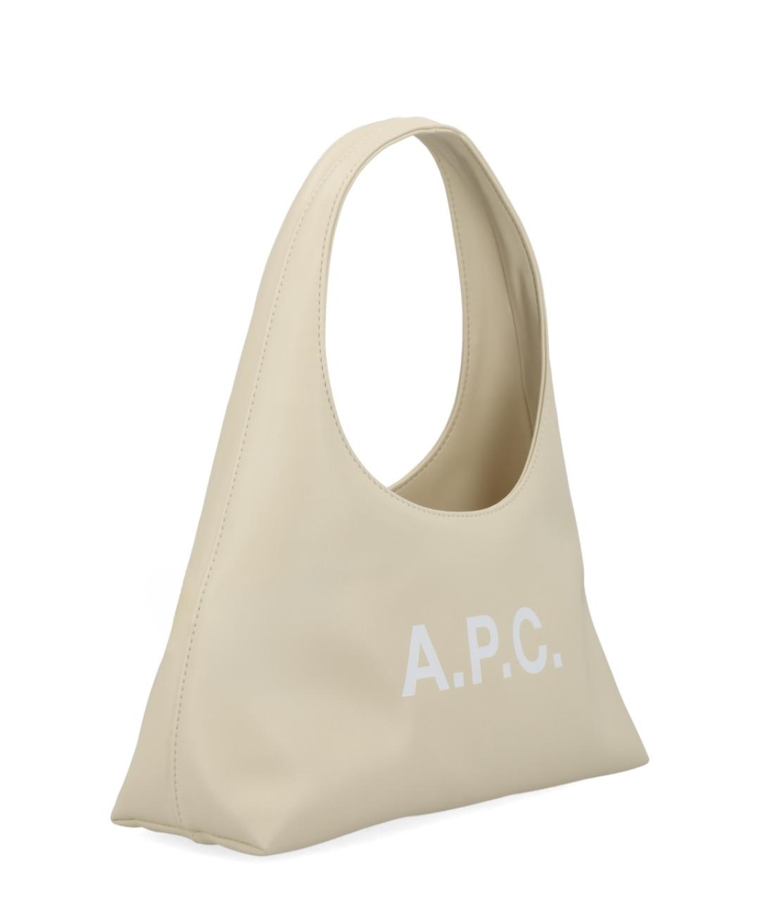 A.P.C. Бежевая сумка через плечо из искусственной кожи, фото 2