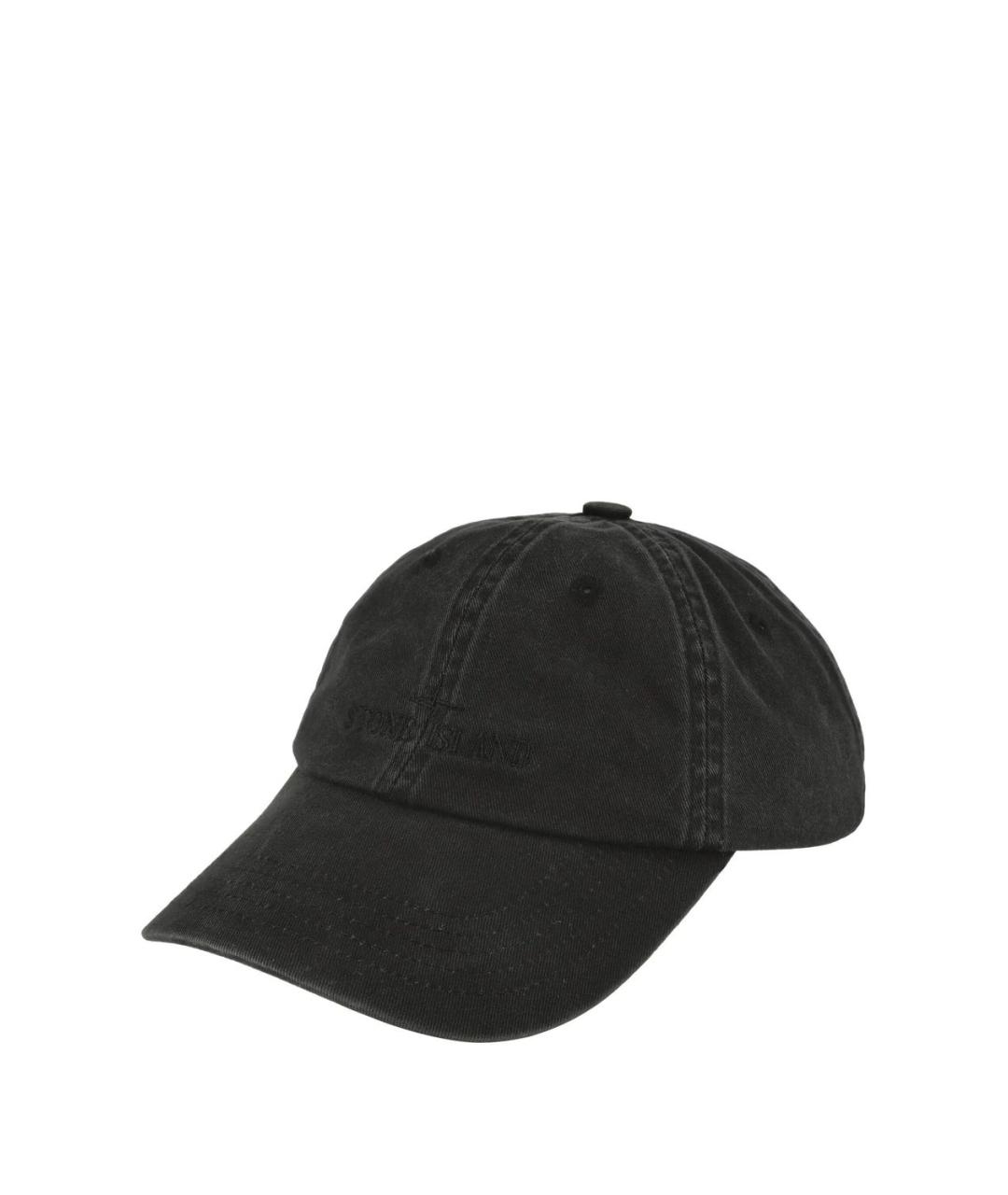 STONE ISLAND Черная хлопковая кепка/бейсболка, фото 5