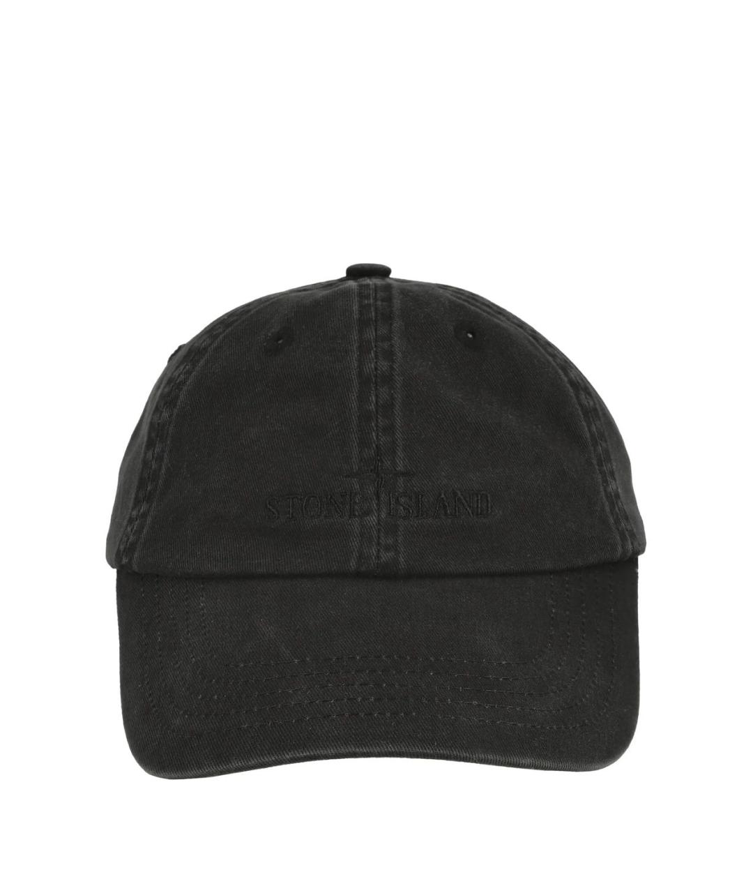 STONE ISLAND Черная хлопковая кепка/бейсболка, фото 1