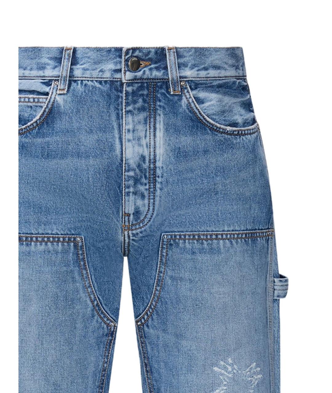 AMIRI Синие хлопковые джинсы, фото 2