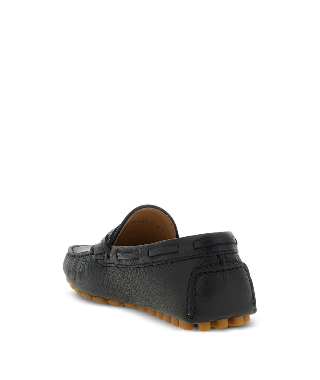 VALENTINO Черные кожаные мокасины, фото 3
