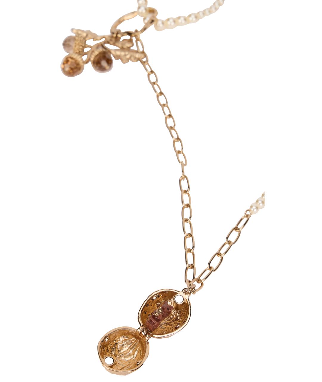 WEEKEND MAX MARA Золотая металлическая подвеска, фото 3