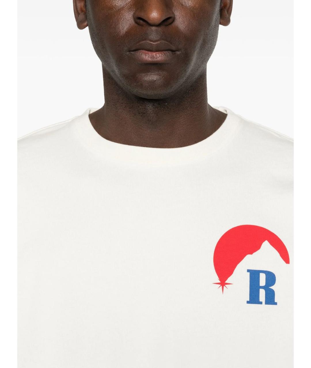 RHUDE Белая хлопковая футболка, фото 3