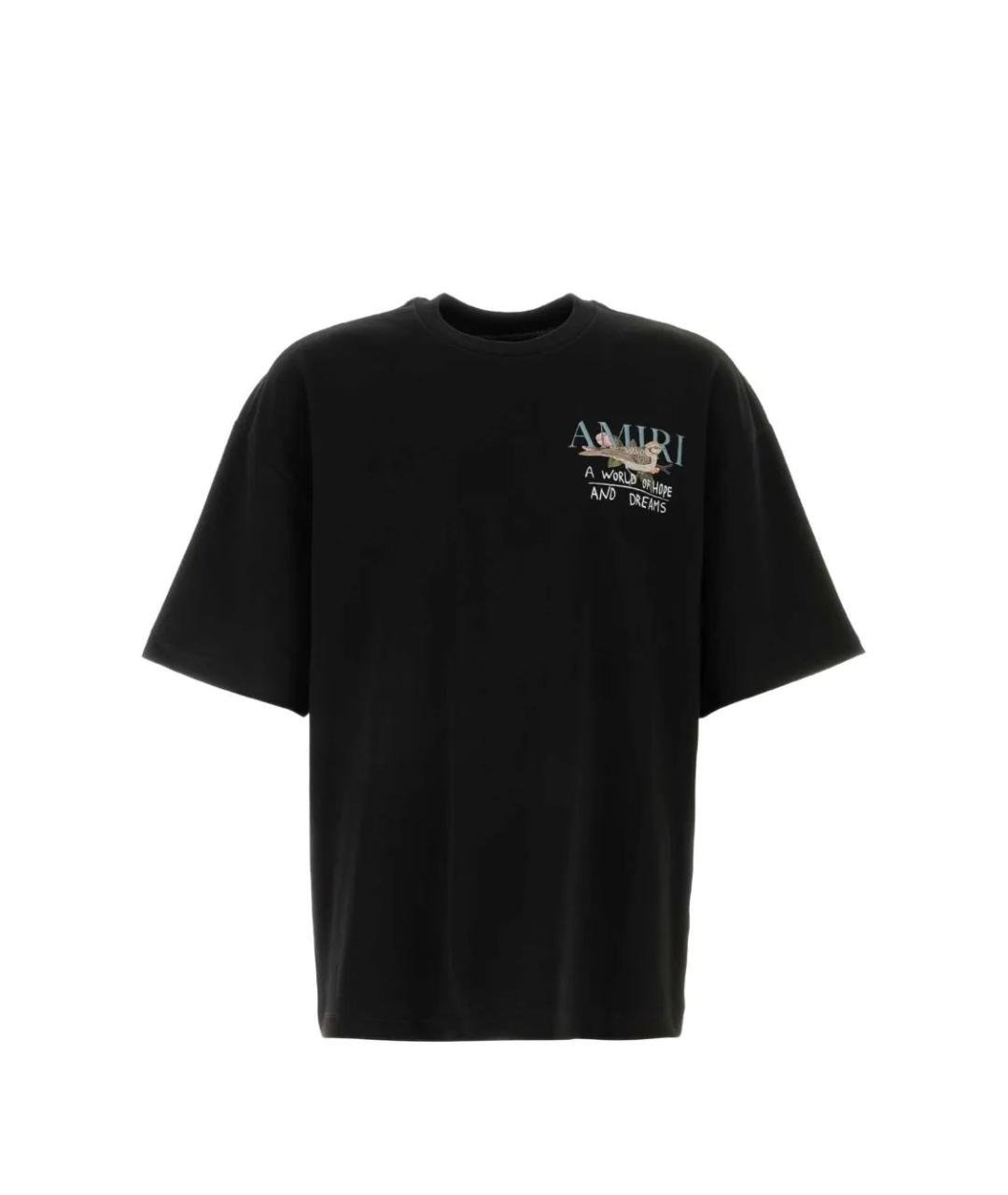AMIRI Черная хлопковая футболка, фото 1