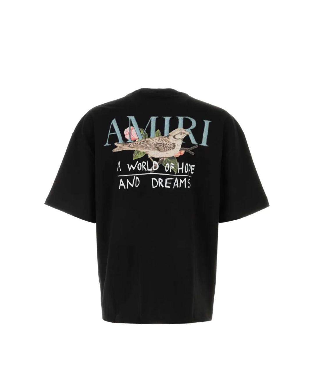 AMIRI Черная хлопковая футболка, фото 2