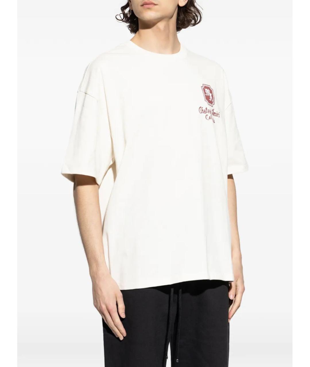 AMIRI Белая хлопковая футболка, фото 3