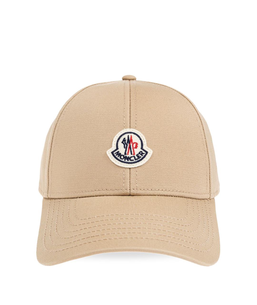 MONCLER Бежевая хлопковая кепка/бейсболка, фото 1