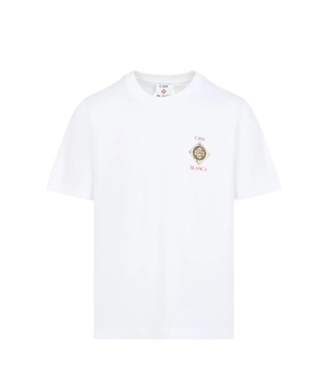 CASABLANCA Белая хлопковая футболка, фото 1