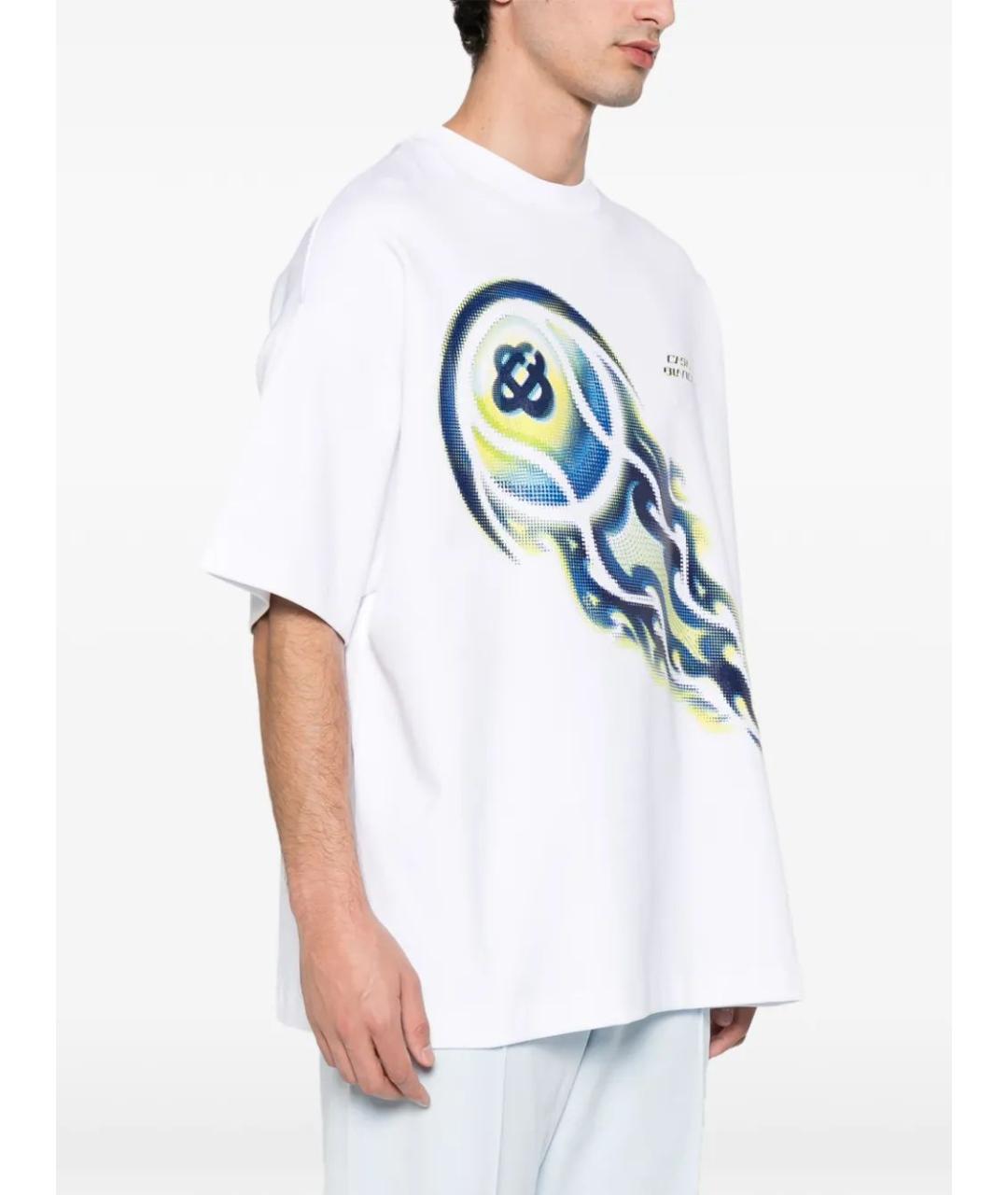 CASABLANCA Белая хлопковая футболка, фото 3