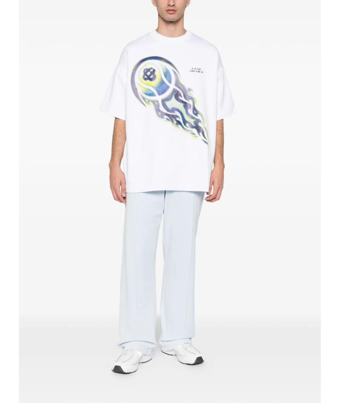 CASABLANCA Белая хлопковая футболка, фото 2