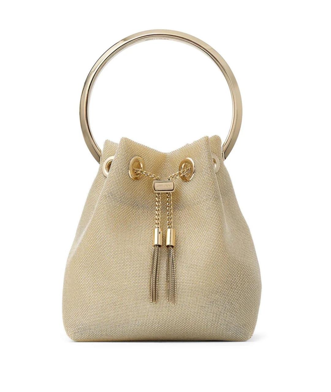 JIMMY CHOO Золотая сумка с короткими ручками, фото 2