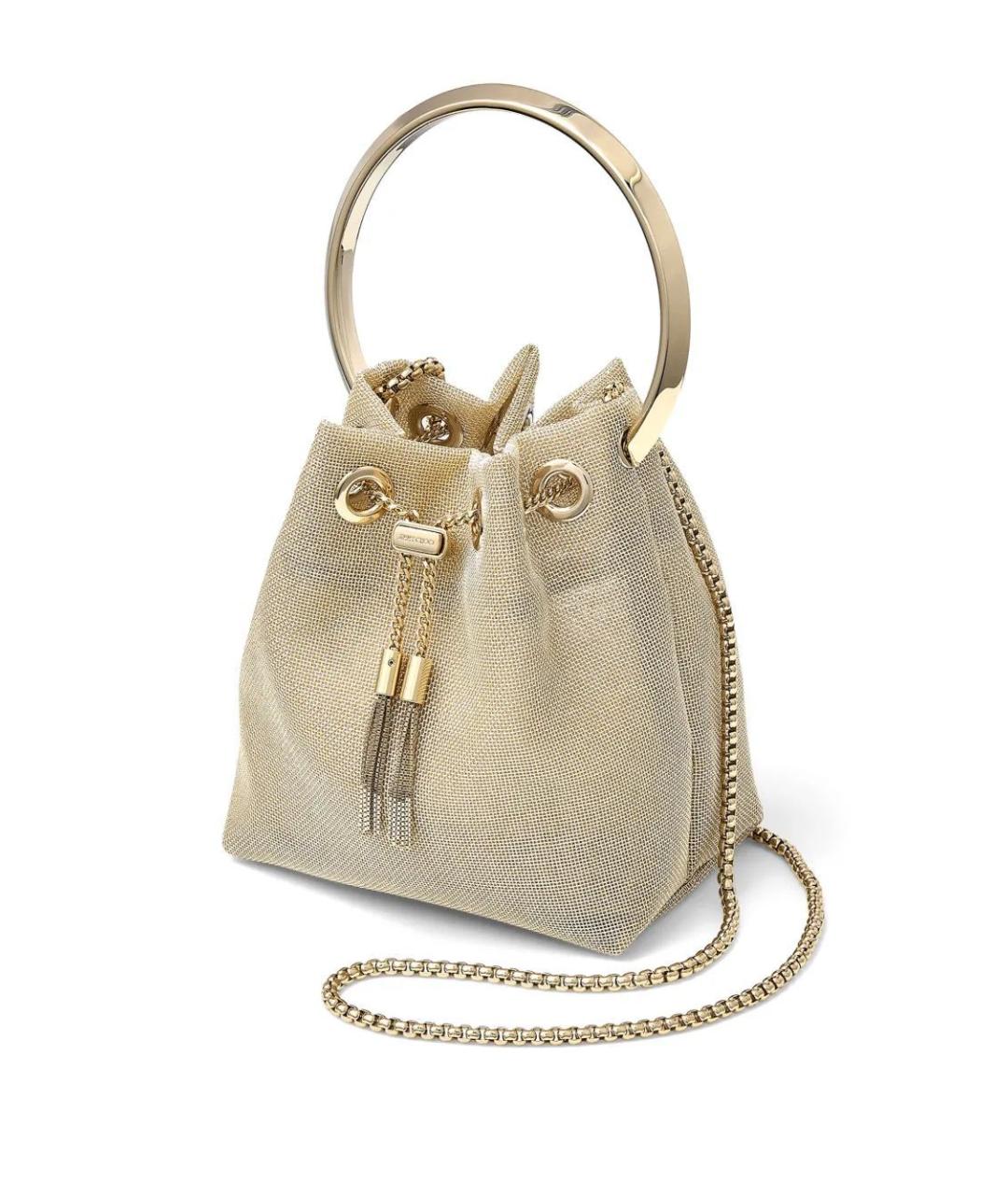 JIMMY CHOO Золотая сумка с короткими ручками, фото 5
