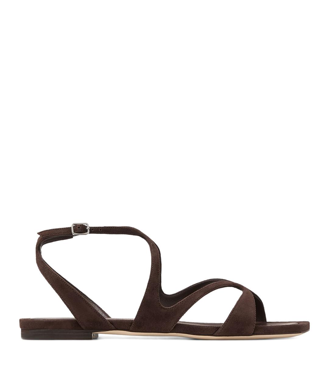 JIMMY CHOO Коричневые кожаные сандалии, фото 1