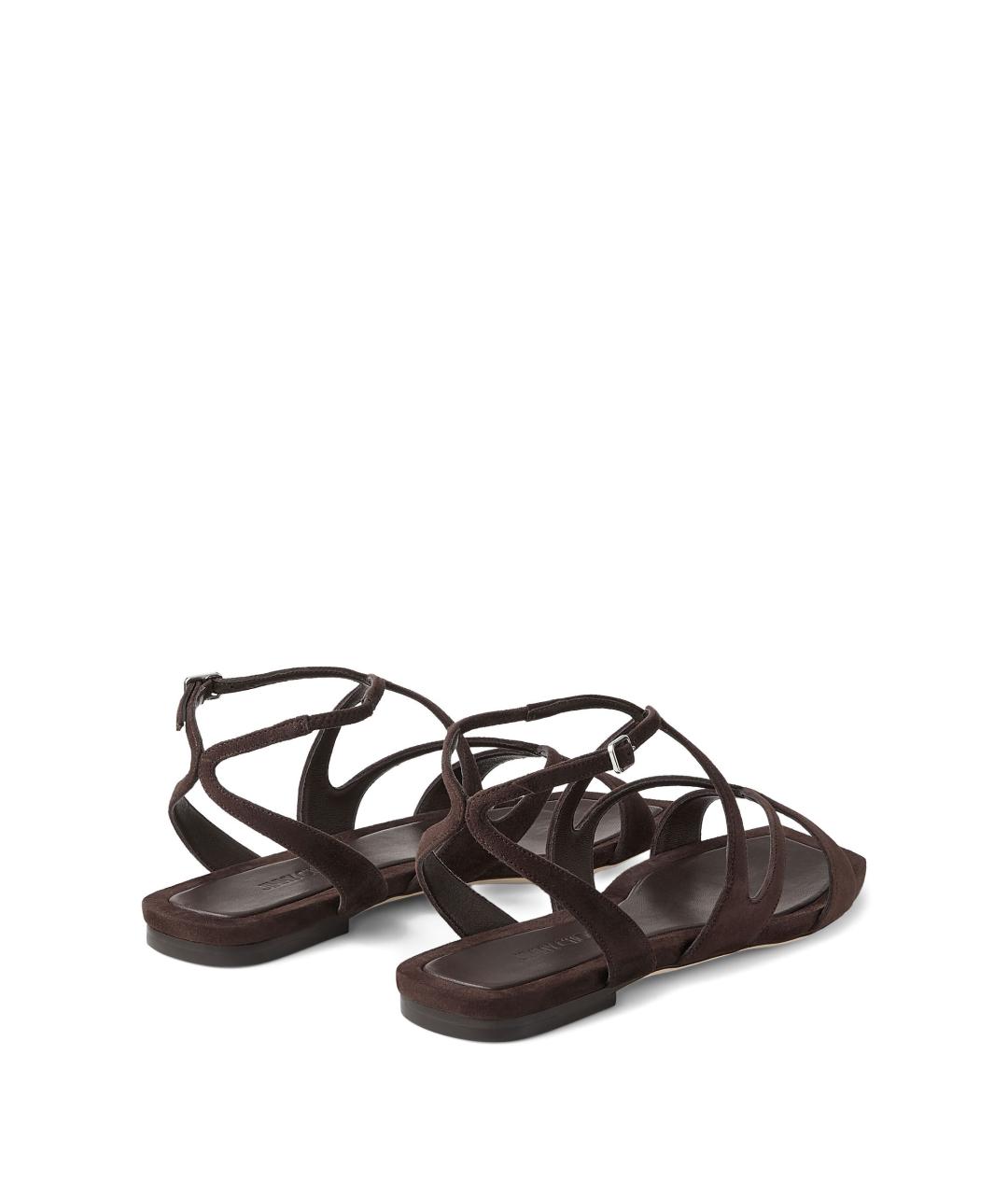 JIMMY CHOO Коричневые кожаные сандалии, фото 2