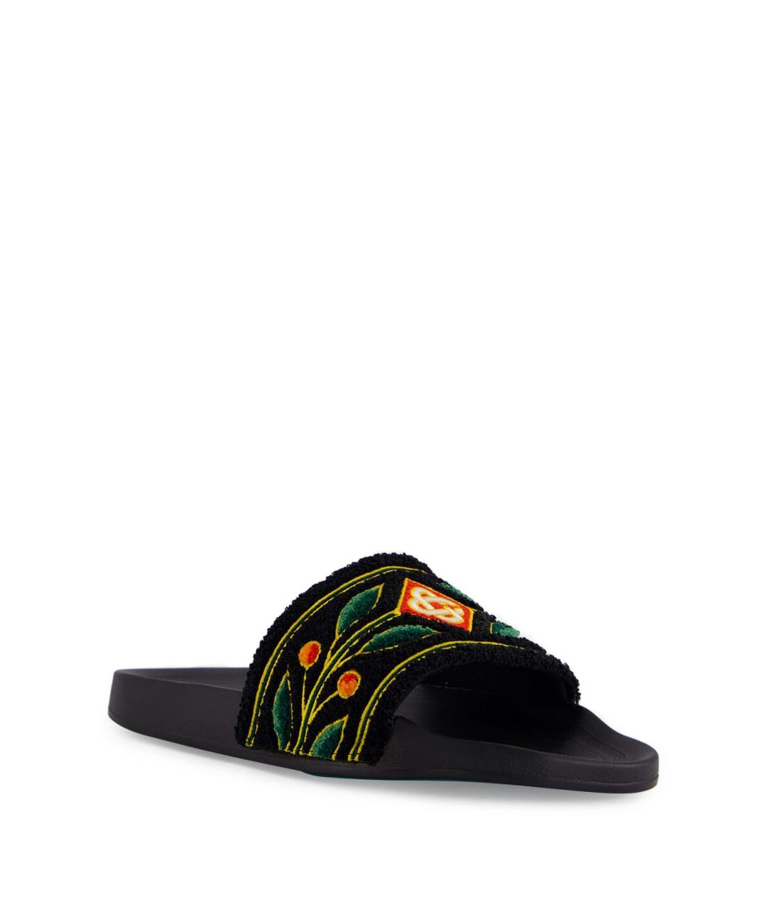 CASABLANCA Черные резиновые шлепанцы, фото 2