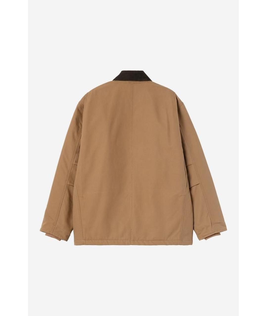 CARHARTT WIP Коричневое хлопковое пальто, фото 2