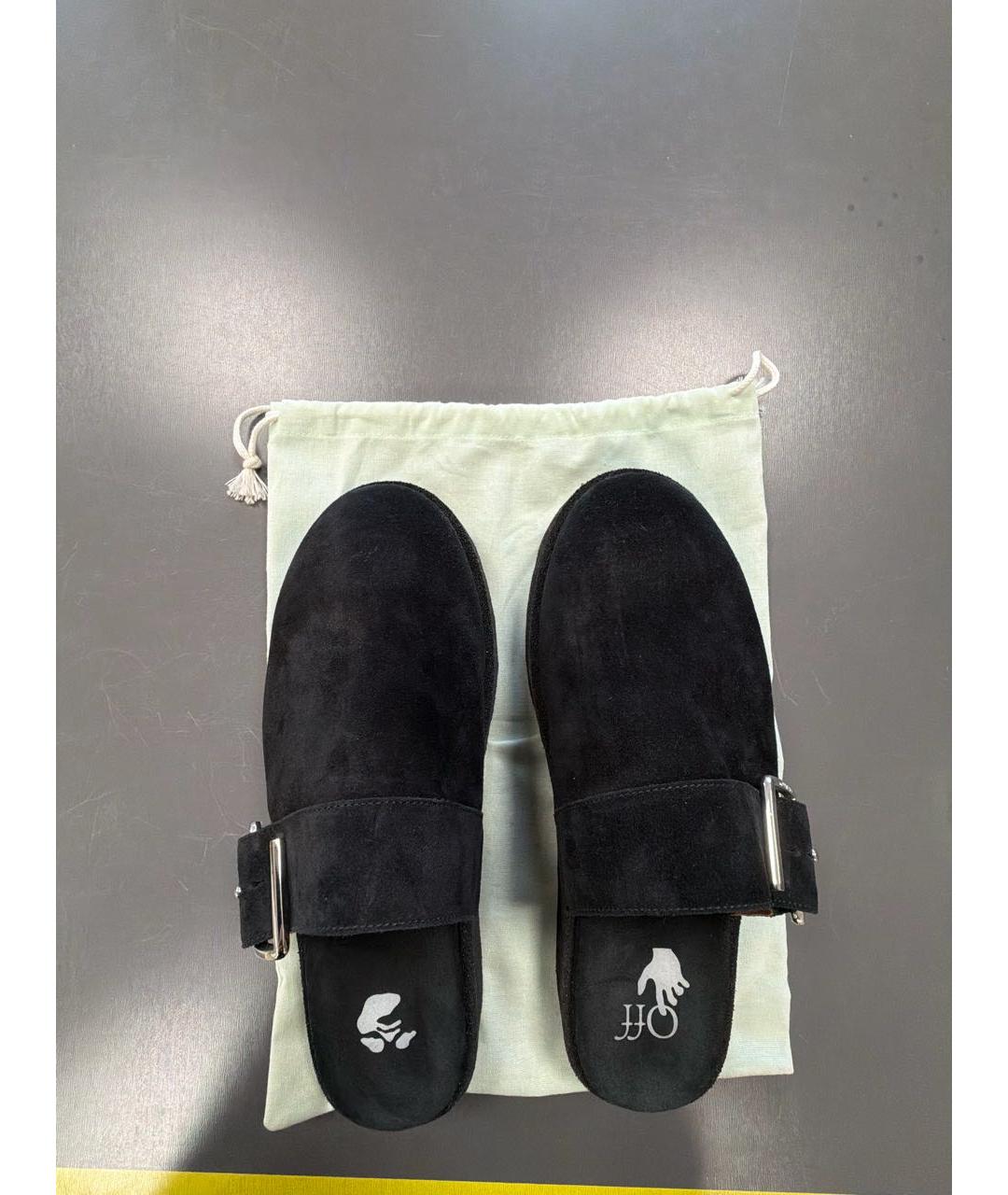 OFF-WHITE Черные замшевые сандалии, фото 3