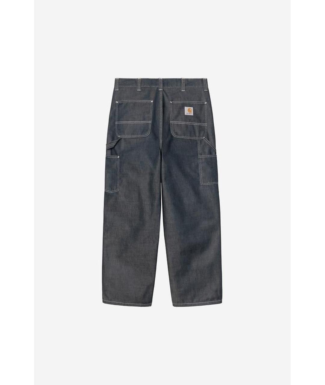 CARHARTT WIP Синие хлопковые прямые джинсы, фото 2