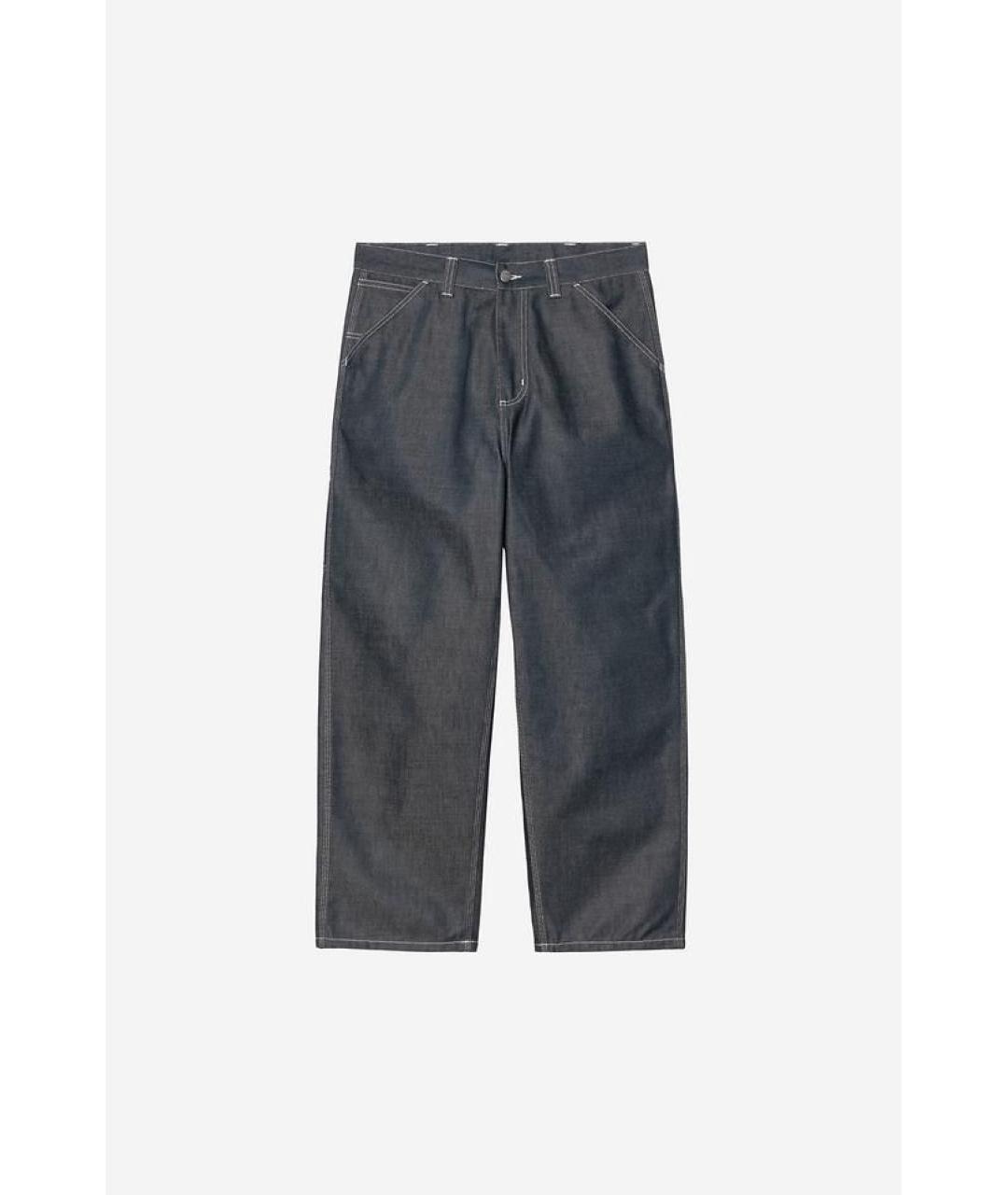 CARHARTT WIP Синие хлопковые прямые джинсы, фото 5