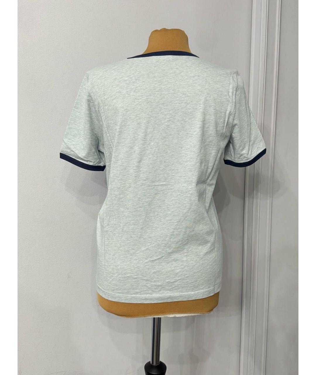 CELINE Голубая хлопковая футболка, фото 4