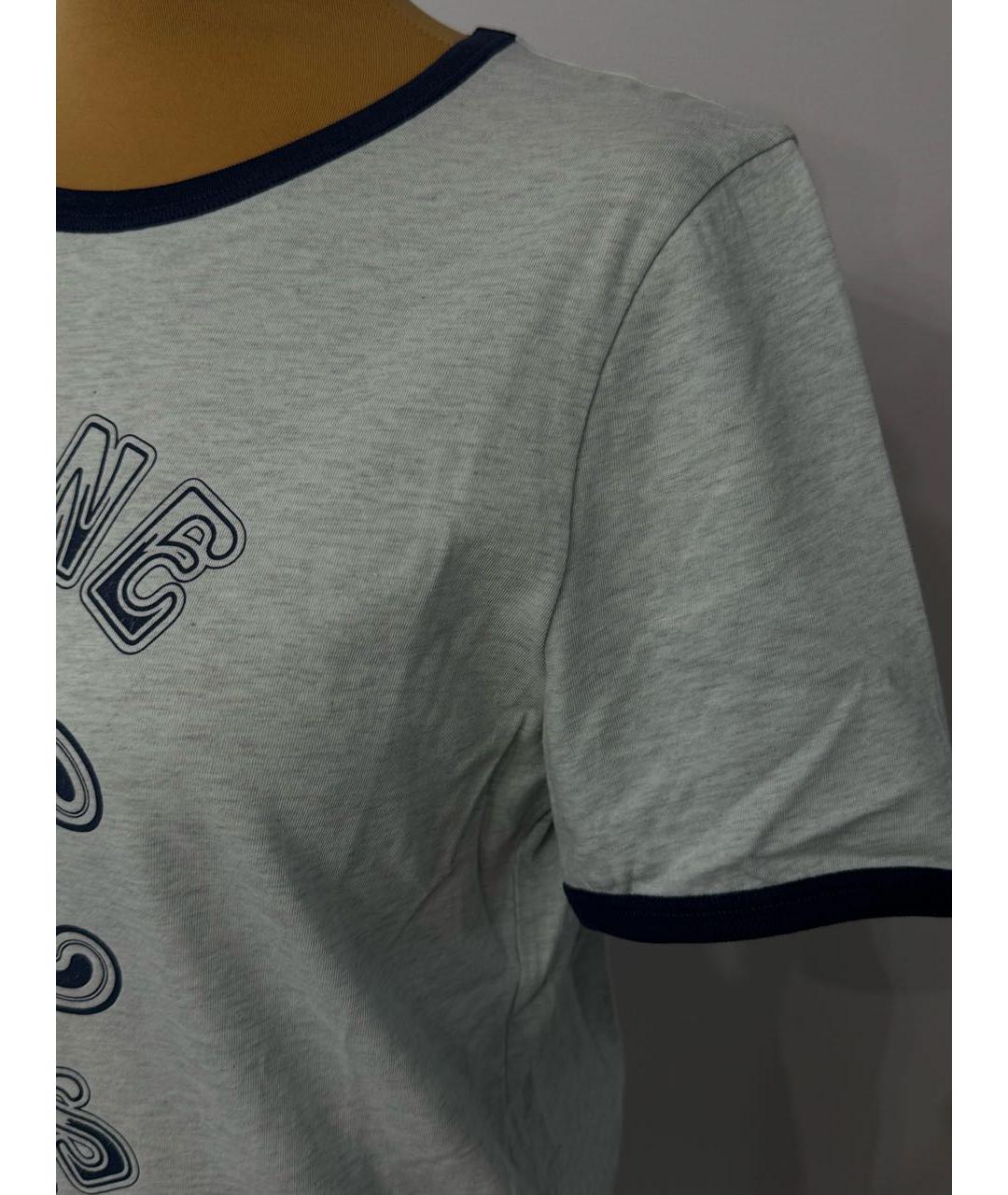 CELINE Голубая хлопковая футболка, фото 3