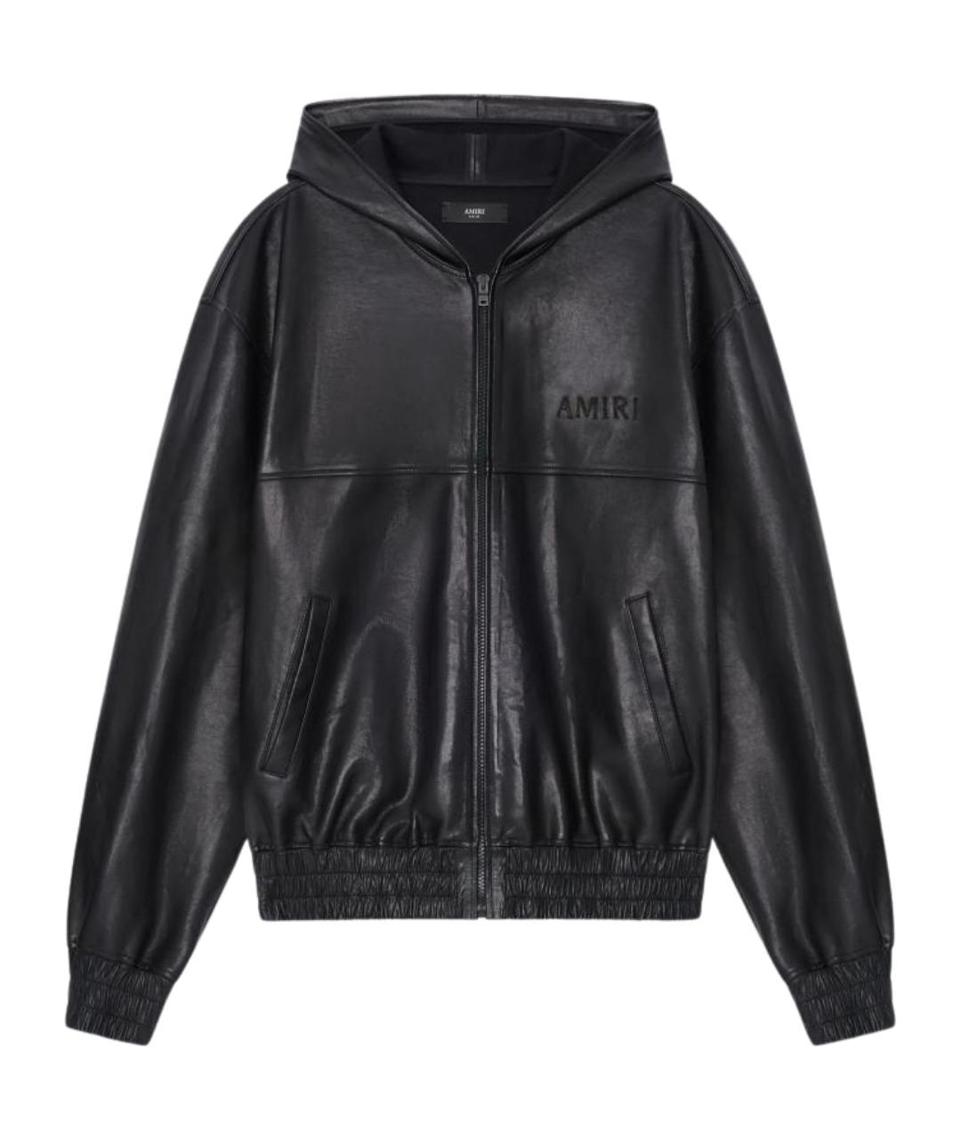 AMIRI Черная кожаная куртка, фото 1