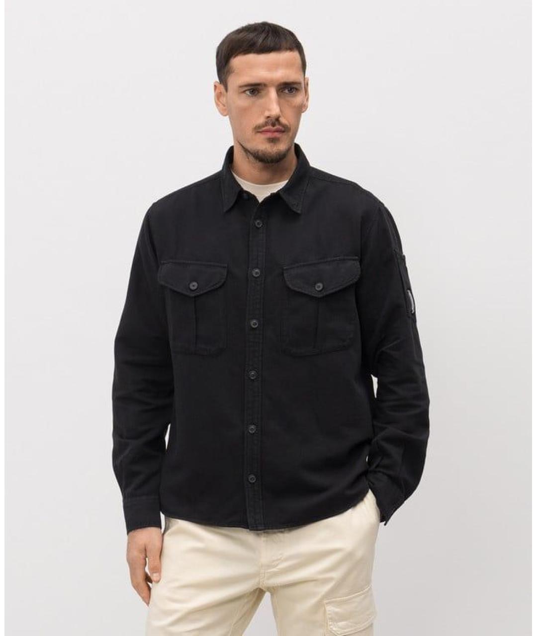 CP COMPANY Черная хлопковая кэжуал рубашка, фото 3