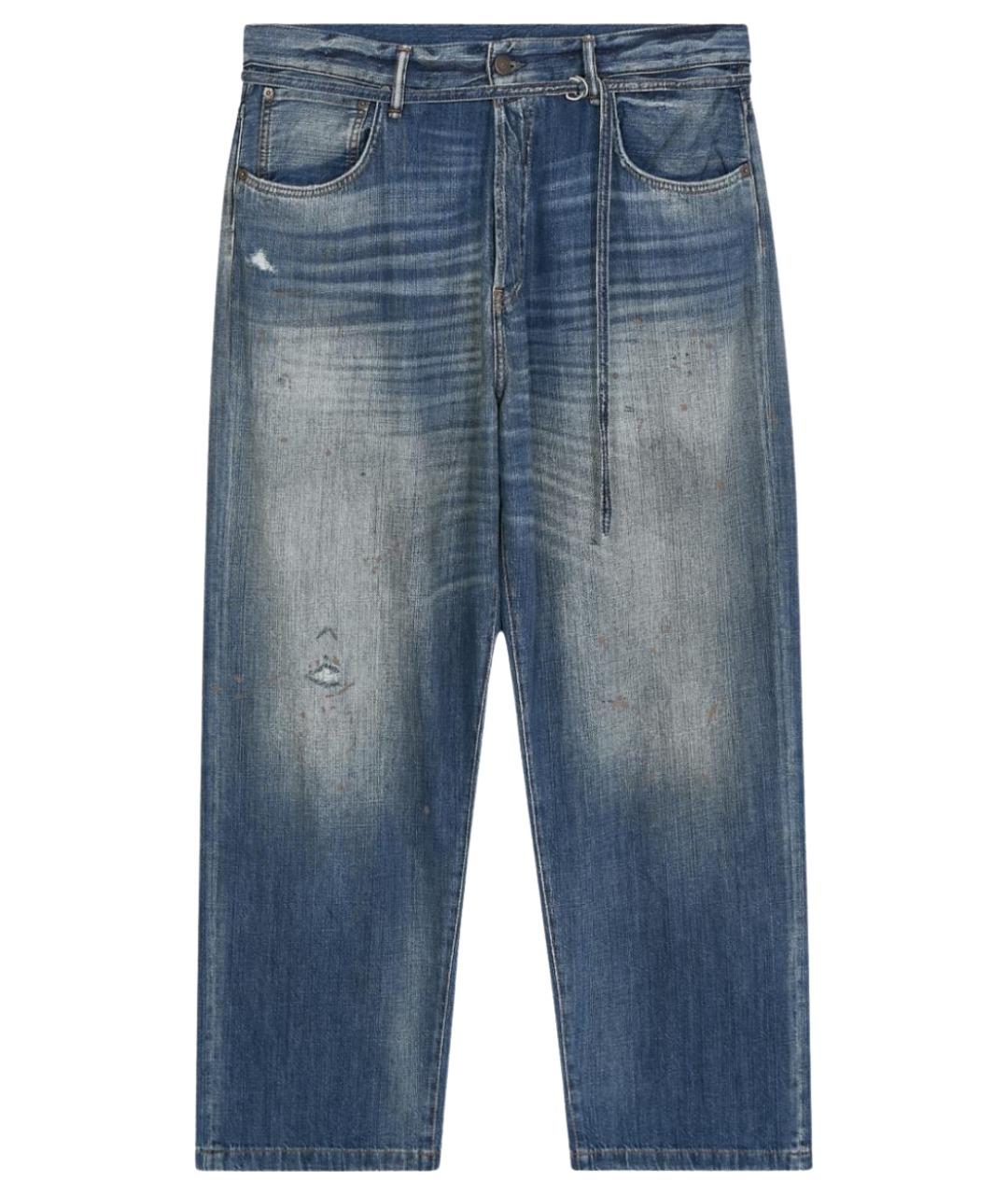 ACNE STUDIOS Синие хлопковые прямые джинсы, фото 1