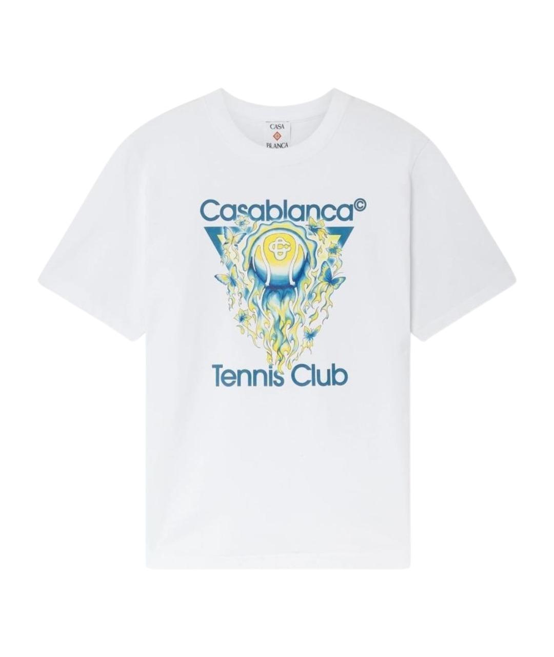 CASABLANCA Белая хлопковая футболка, фото 1